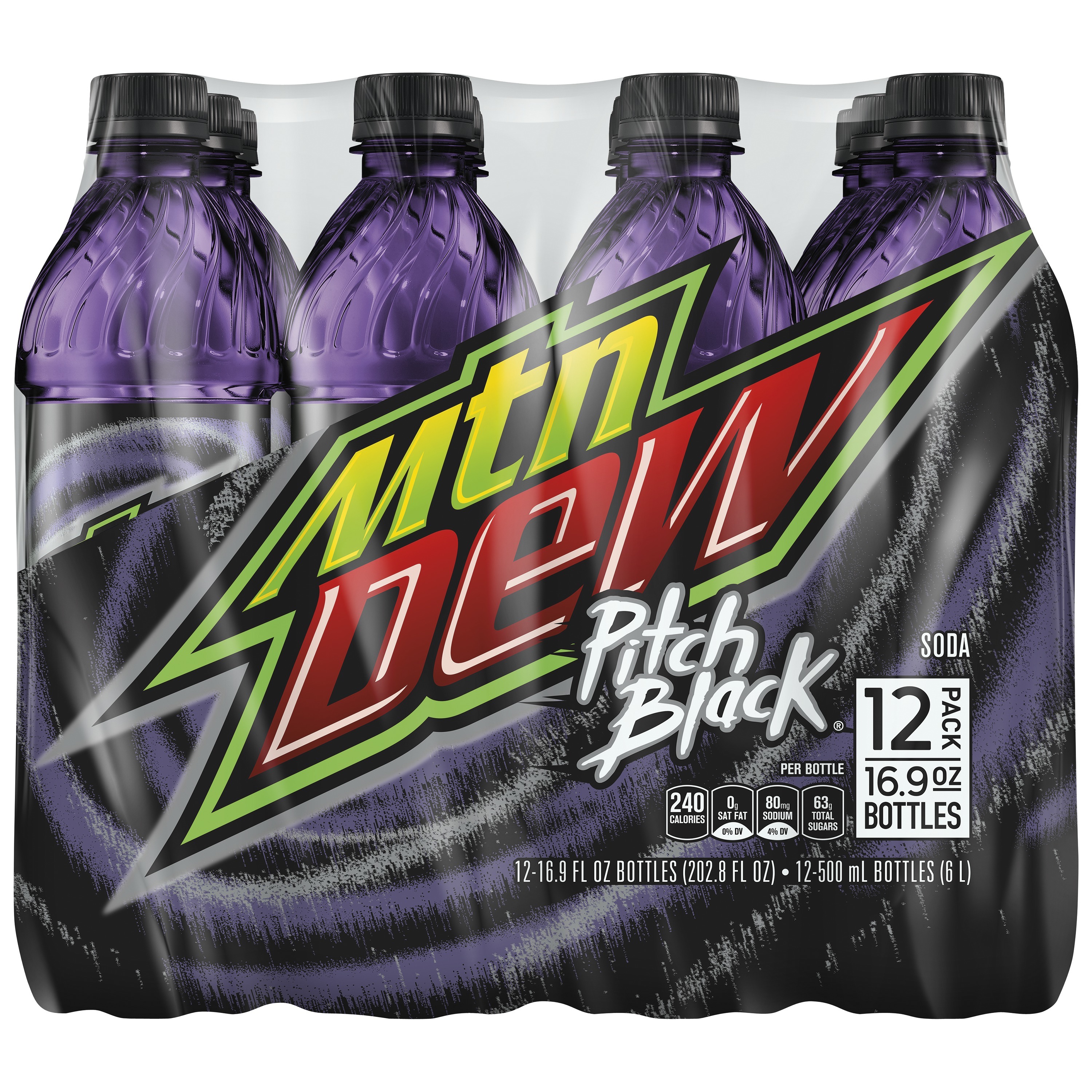 Mountain Dew, Pitch Black, Soda SmartLabel™