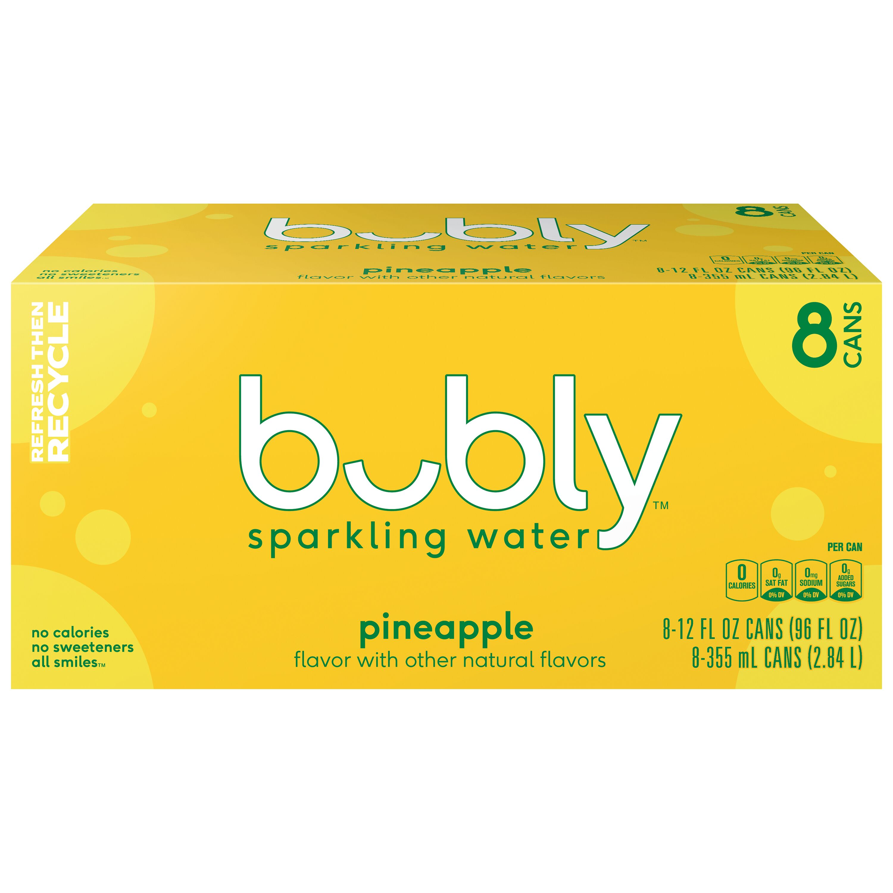 bubly, Pineapple Flavor, Sparkling Water - SmartLabel™