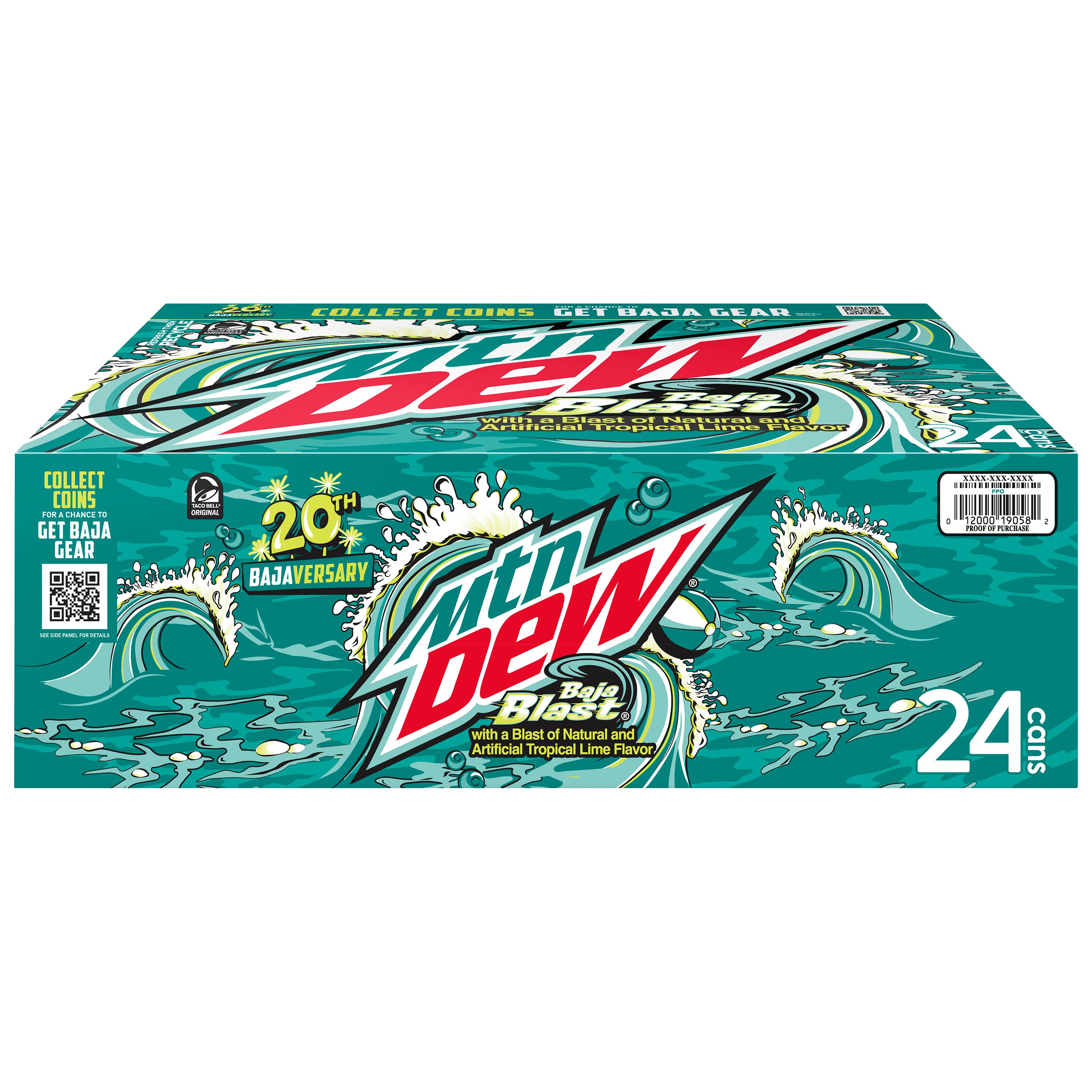 Mountain Dew, Baja Blast, Dew With A Blast Of Natural And Artificial ...