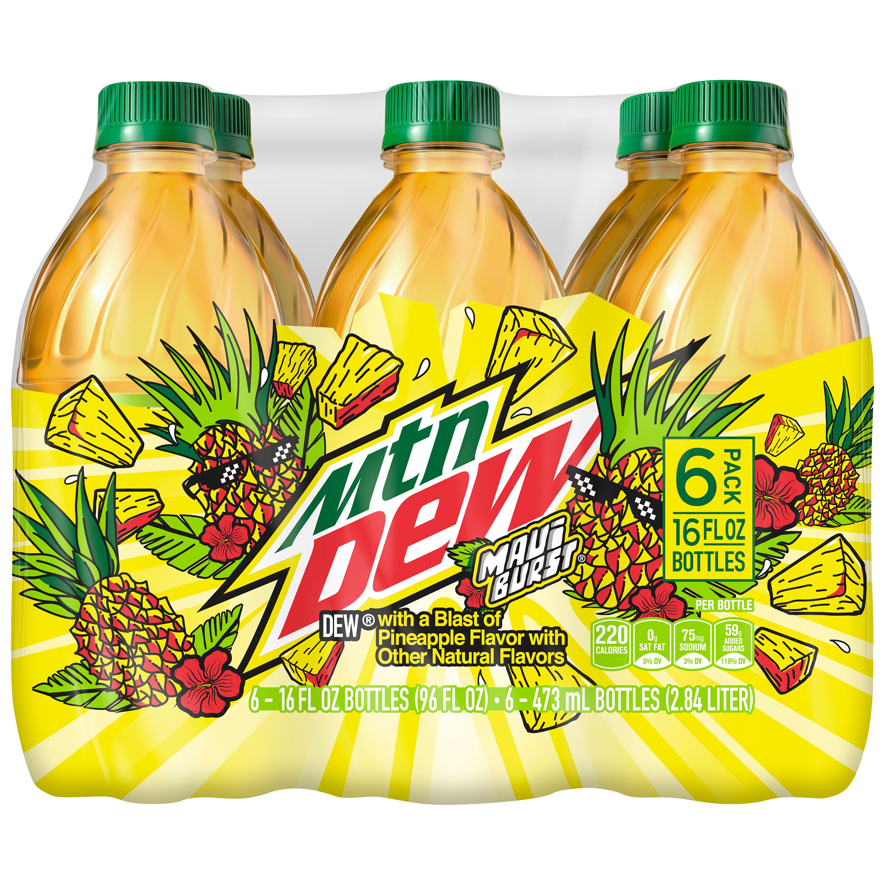 Mountain Dew, Maui Burst, Dew With A Blast Of Pineapple Flavor ...