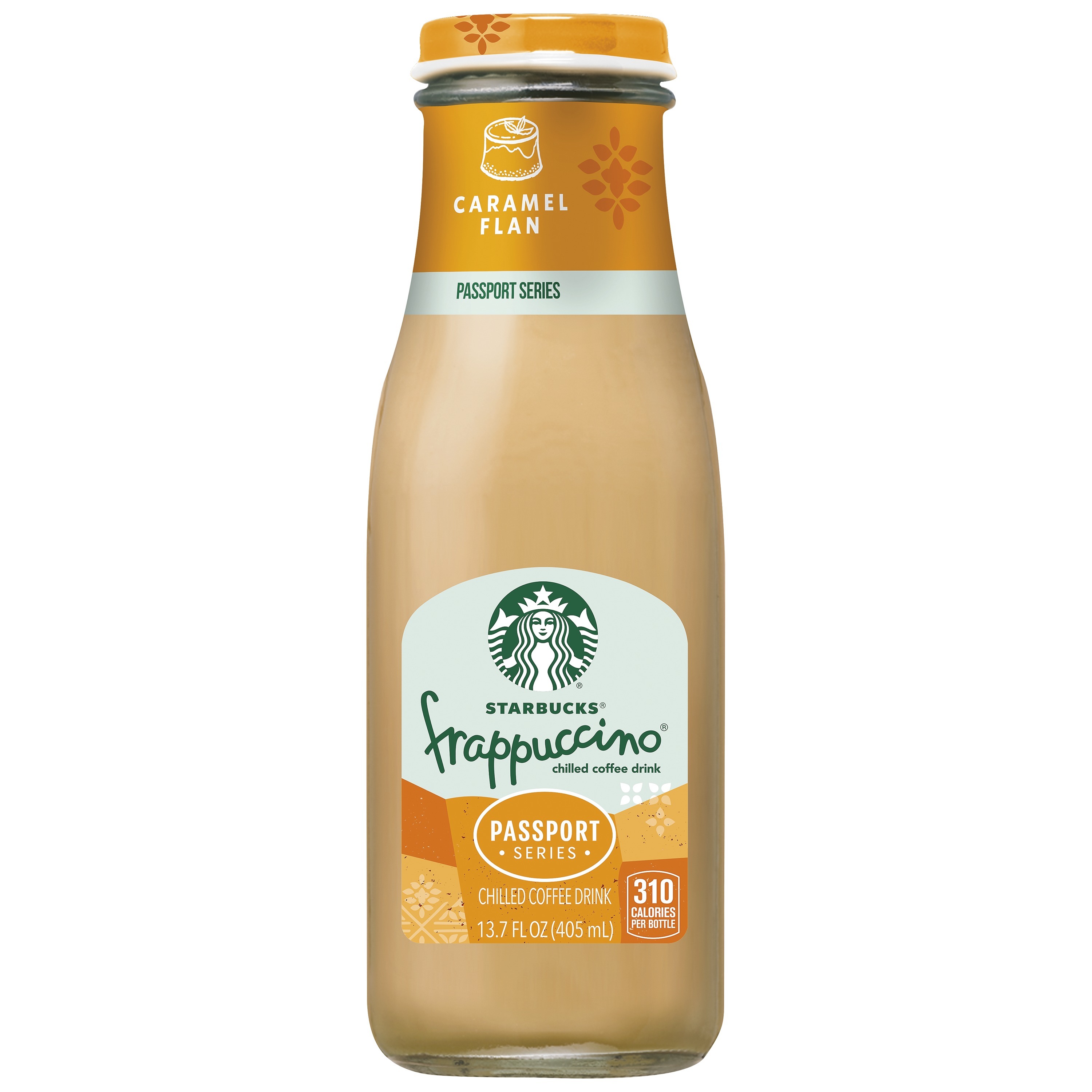 Starbucks, Frappuccino, Caramel Flan Flavored, Chilled Coffee Drink 