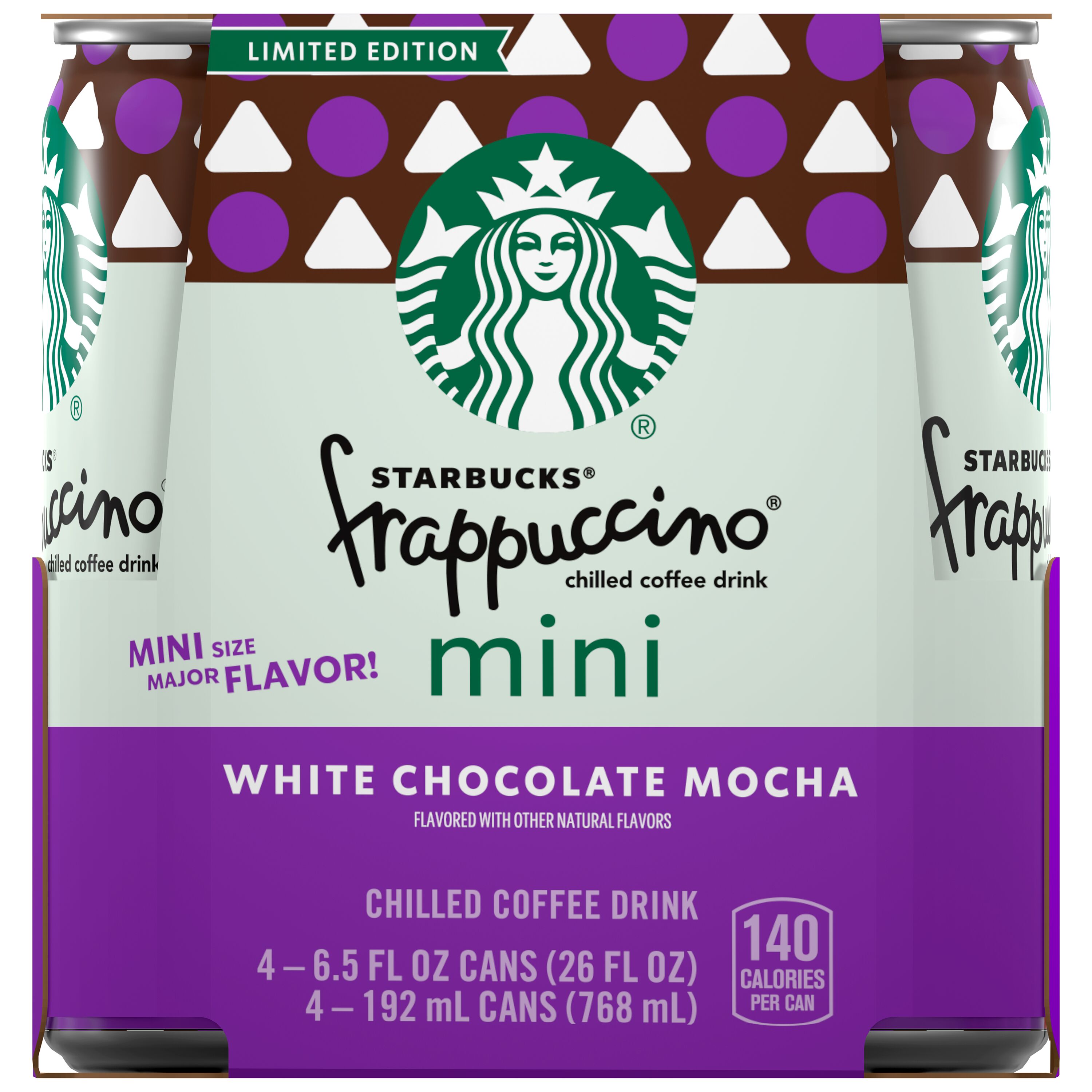 Starbucks Limited Edition Frappuccino White Chocolate Mocha Flavored Chilled Coffee Drink 6321