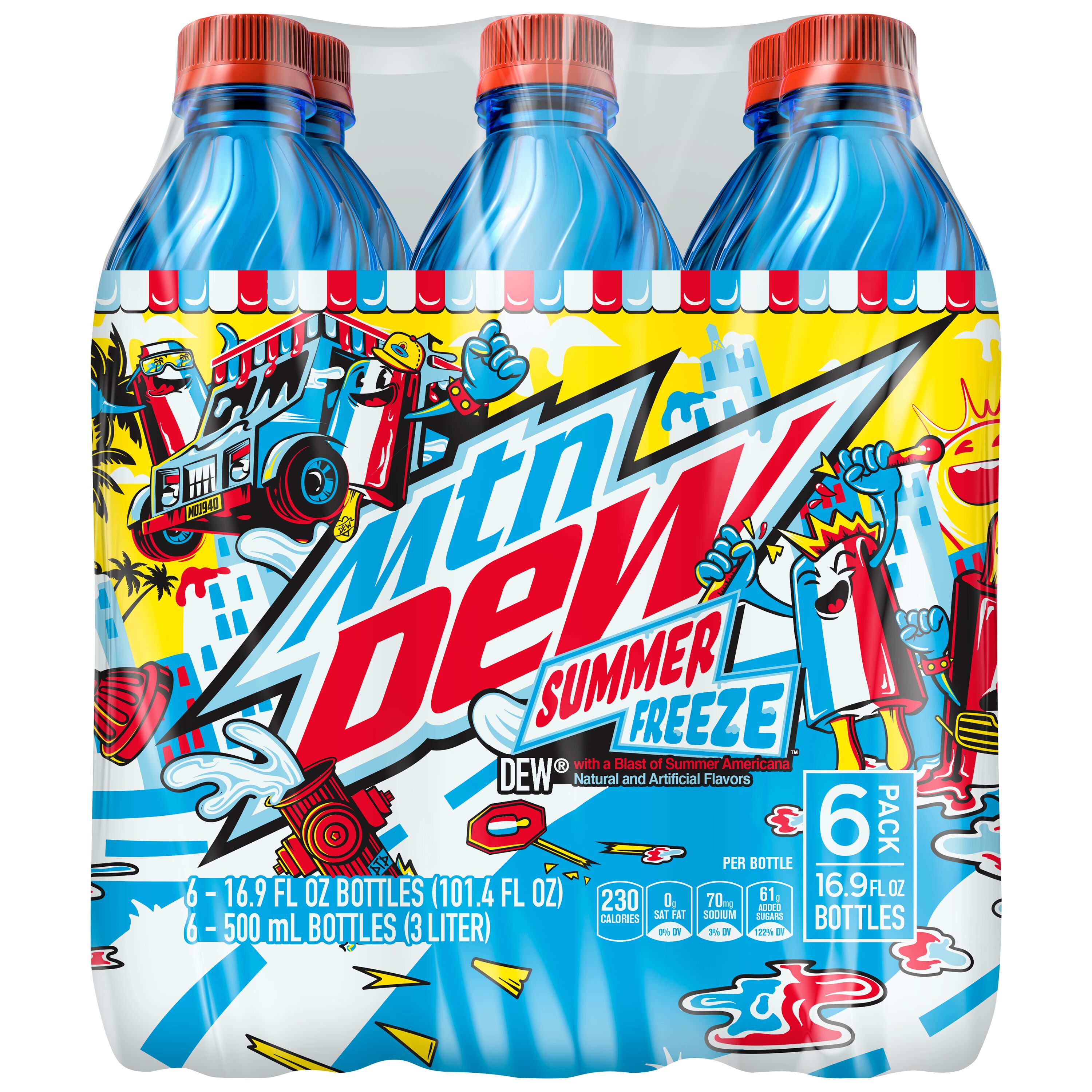 Mountain Dew, Summer Freeze, Dew With A Blast Of Summer America Natural