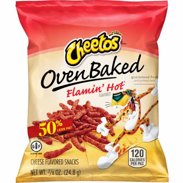 Cheetos, Oven Baked, Flamin' Hot Flavored, Cheese Flavored Snacks ...