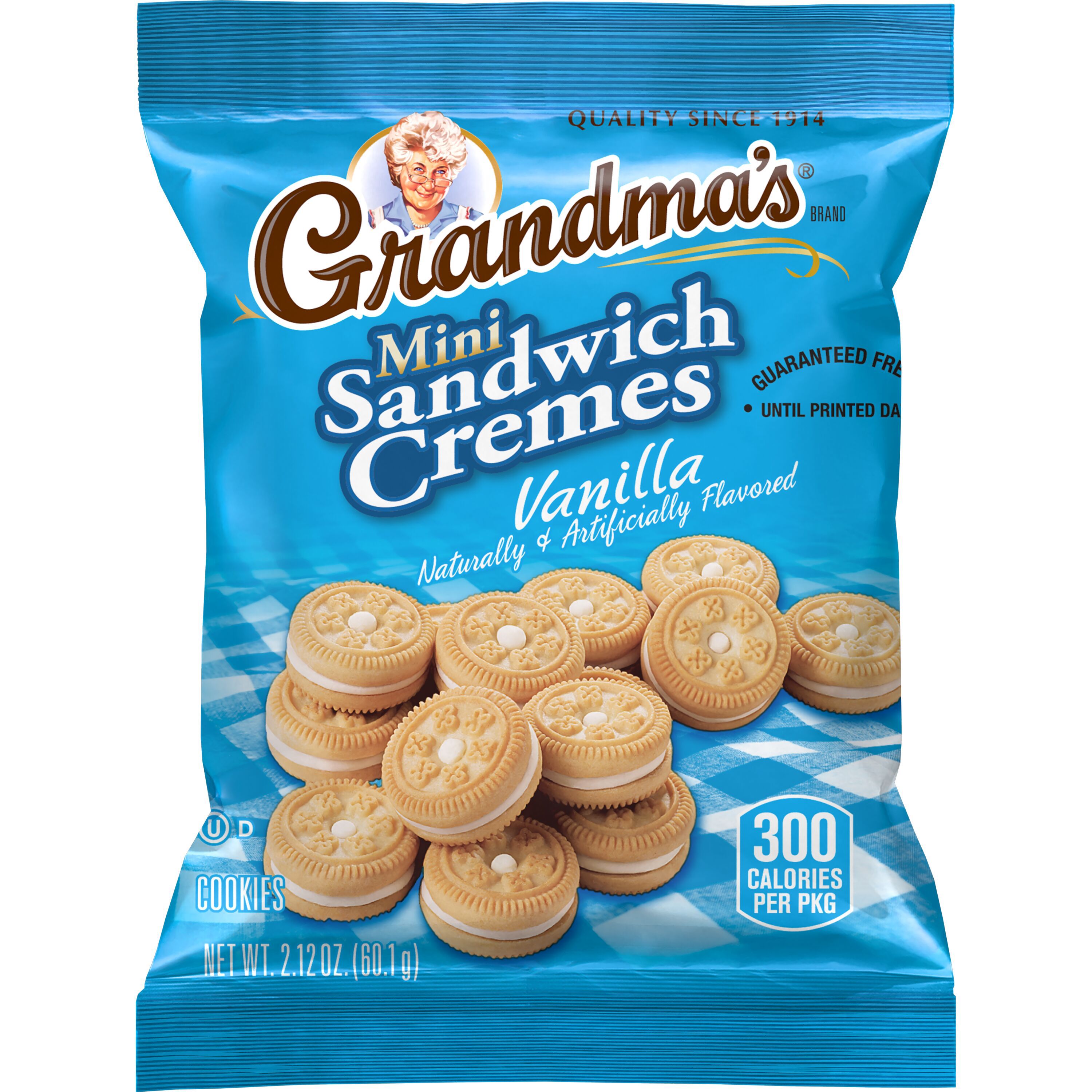 Grandmas Vanilla Naturally And Artificially Flavored Mini Sandwich Cremes Cookies Smartlabel™ 9571