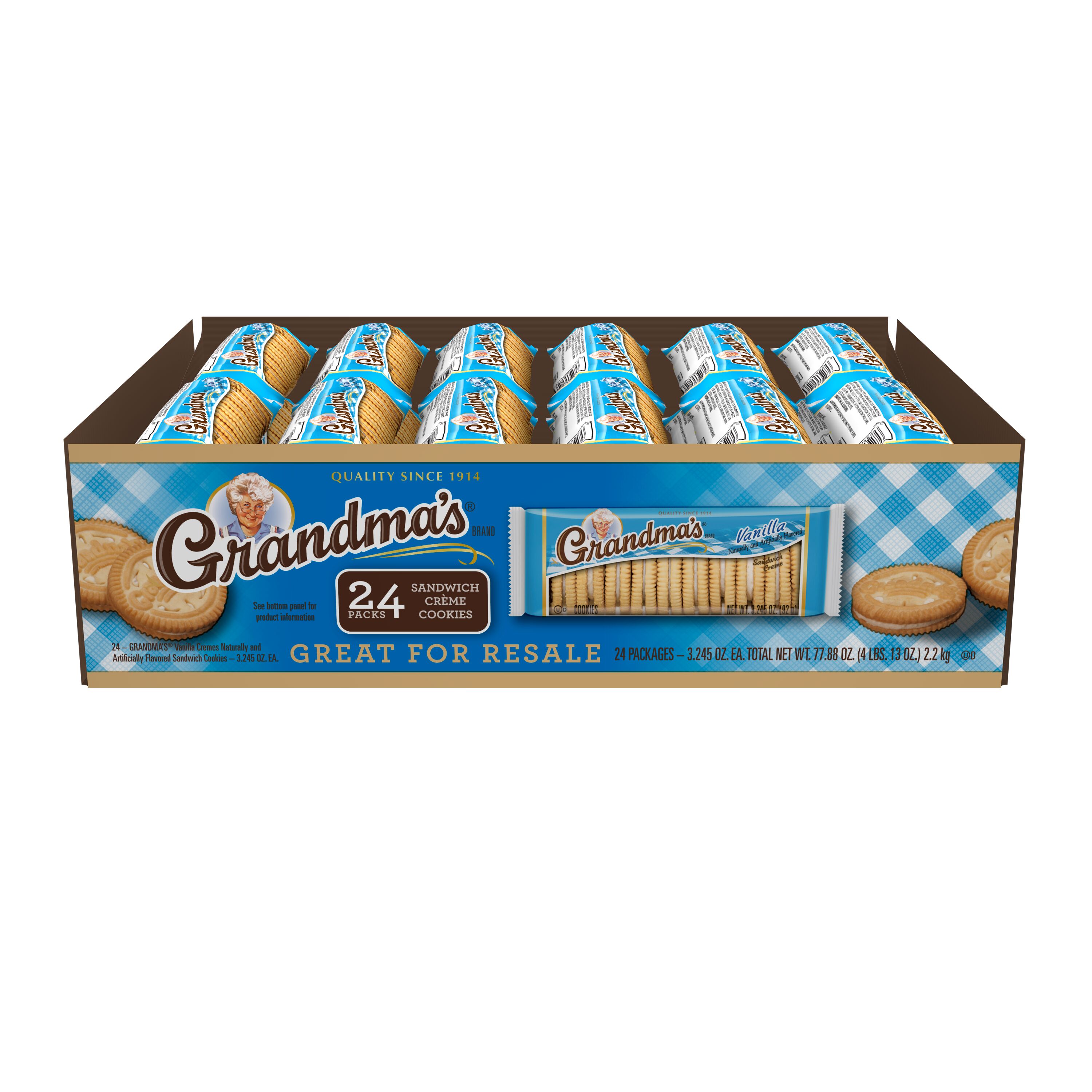 Grandmas Vanilla Naturally And Artificially Flavored Sandwich Creme Cookies Smartlabel™ 3018