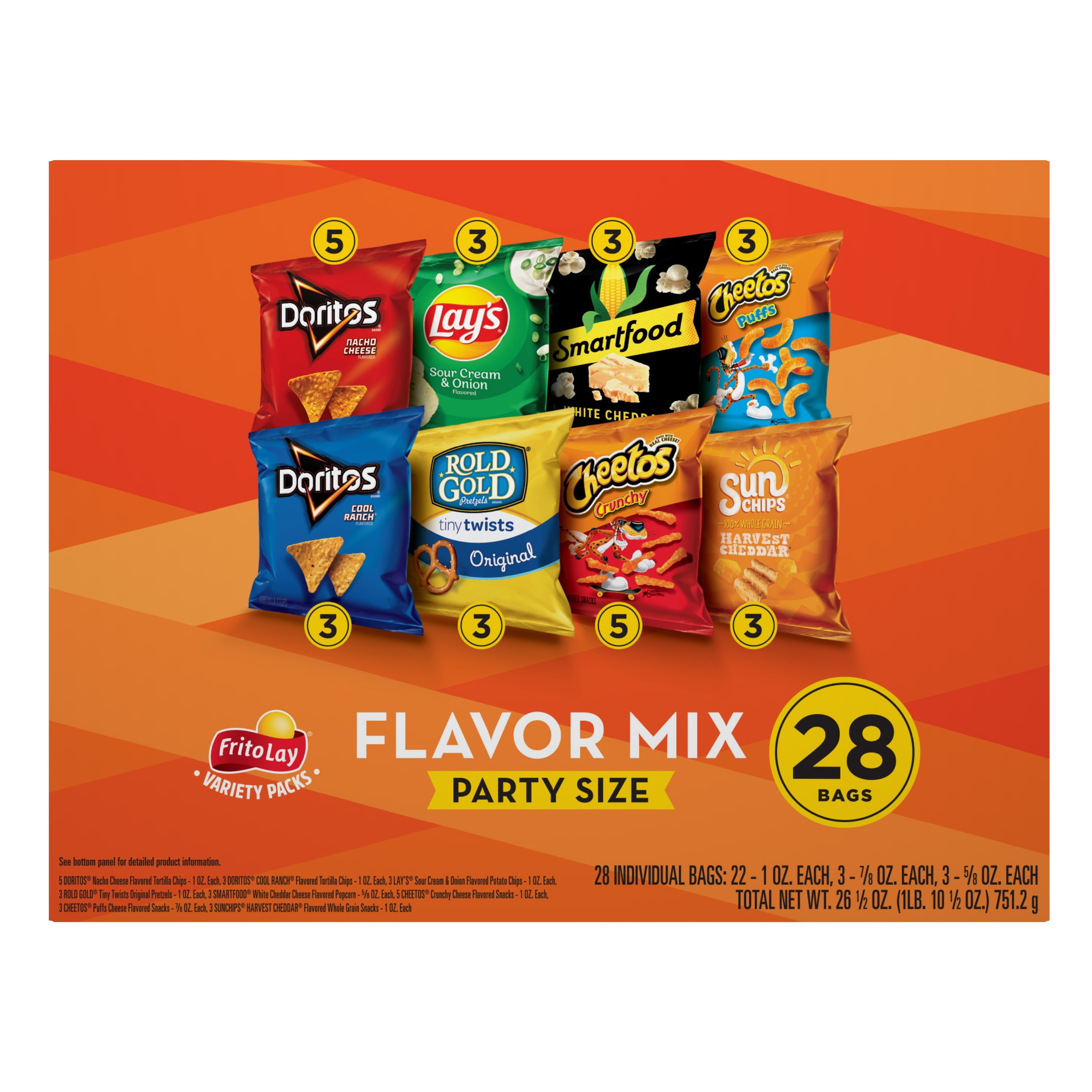 Frito Lay Party Size Flavor Mix Variety Pack Smartlabel™