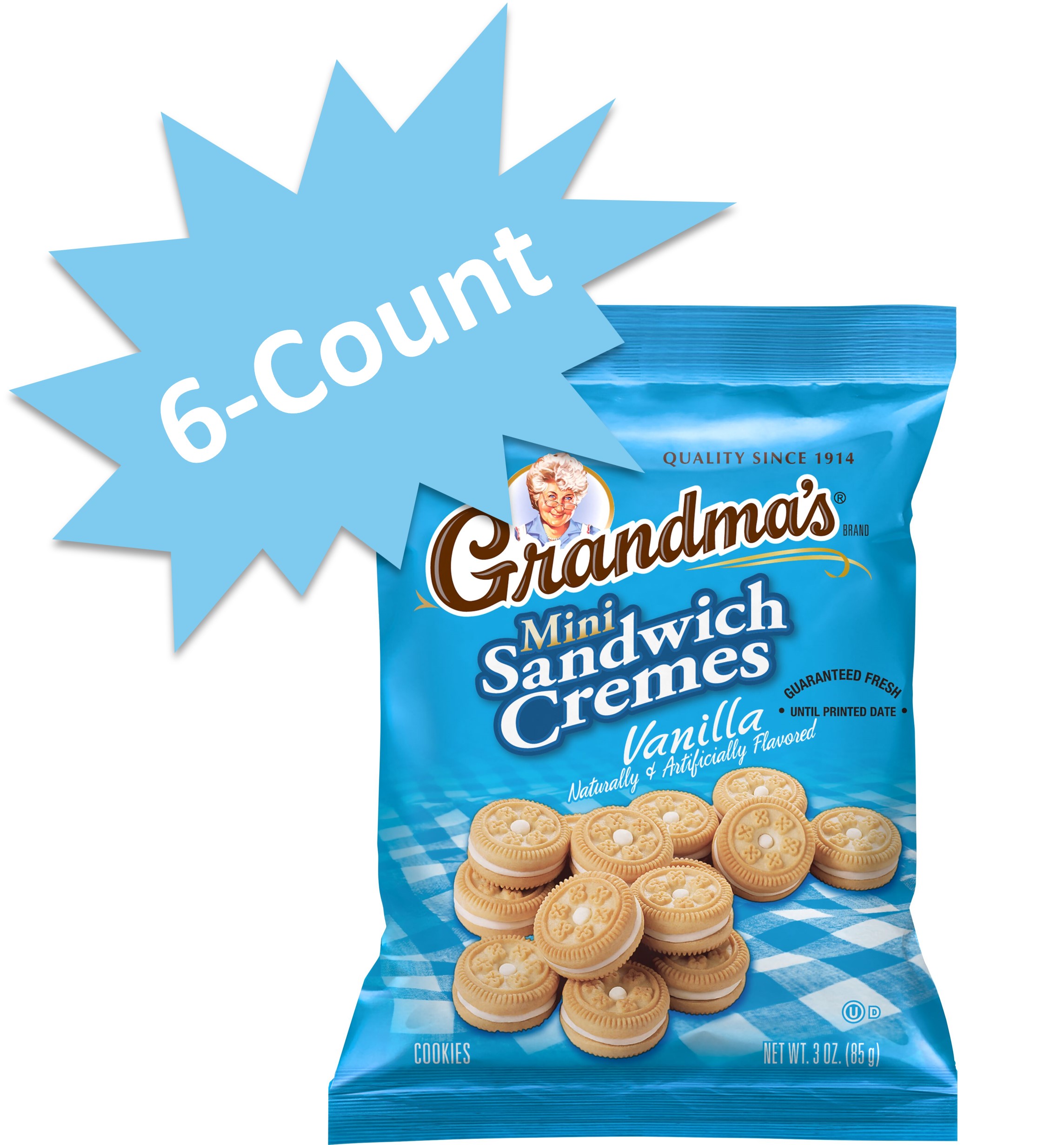 Grandmas Vanilla Naturally And Artificially Flavored Mini Sandwich Cremes Cookies Smartlabel™ 2178