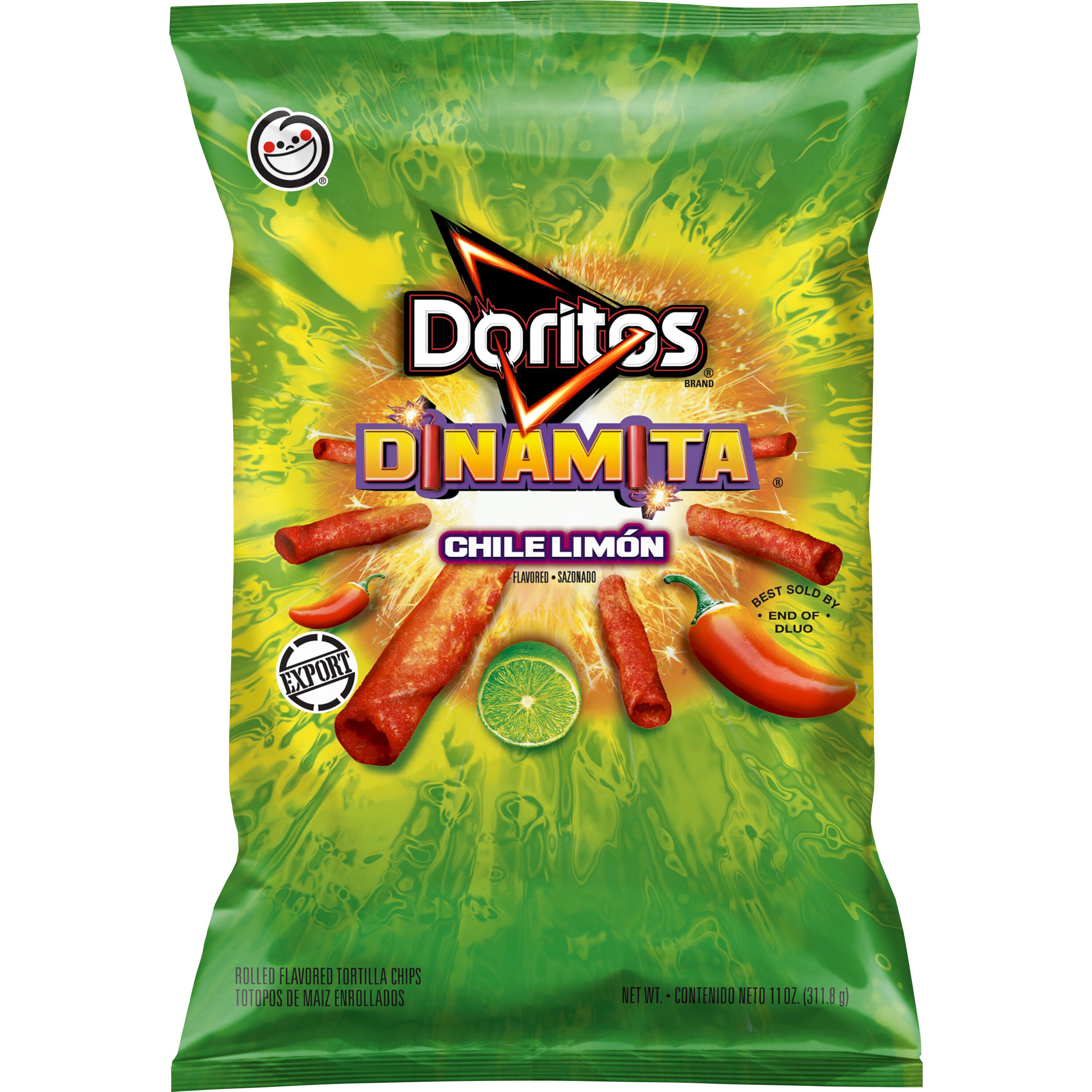 Doritos, Dinamita, Chile Limon Flavored, Rolled Flavored Tortilla Chips ...