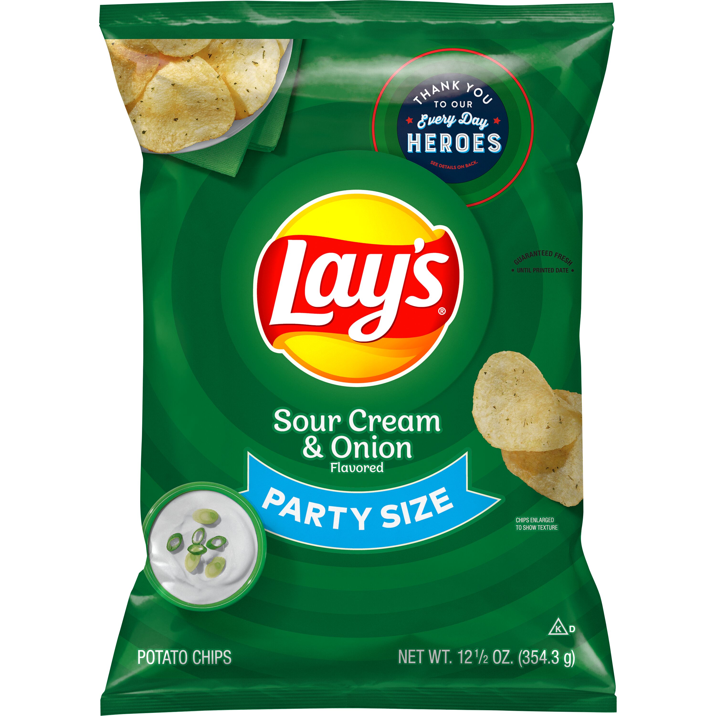 Lay's, Party Size, Sour Cream & Onion Flavored, Potato Chips - SmartLabel™