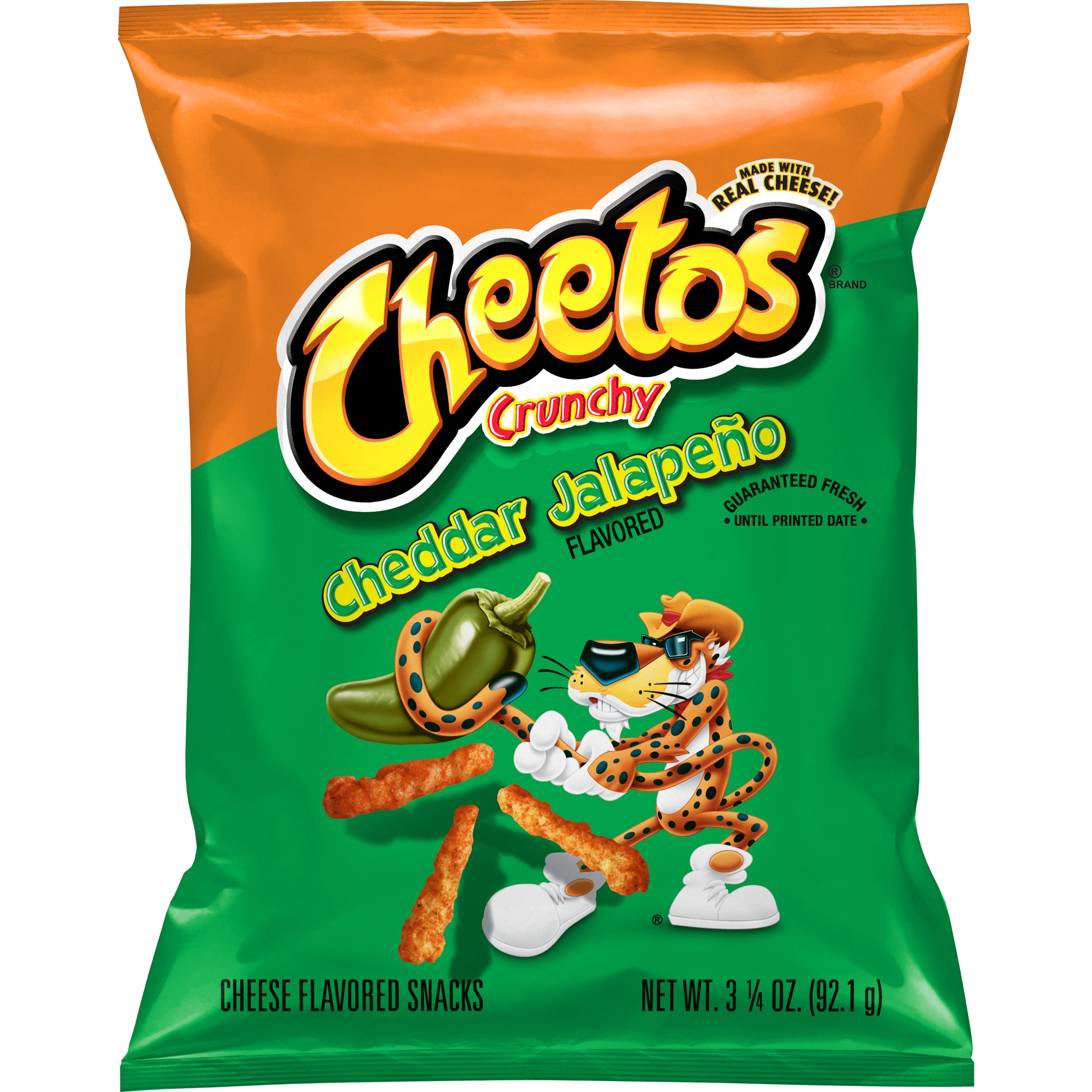 Cheetos, Crunchy, Cheddar Jalapeno Flavored, Cheese Flavored Snacks ...