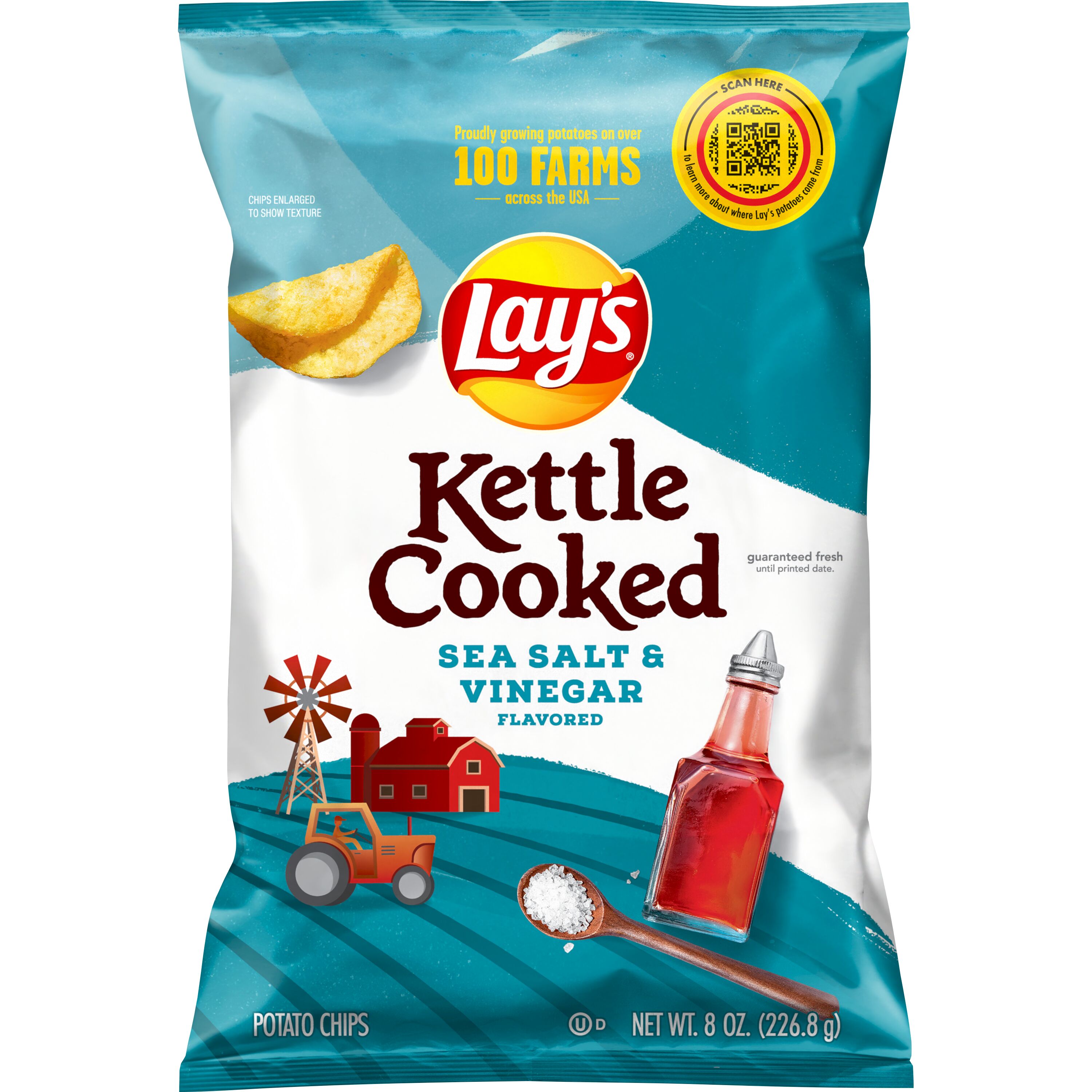 Lay S Kettle Cooked Sea Salt And Vinegar Flavored Potato Chips Smartlabel™