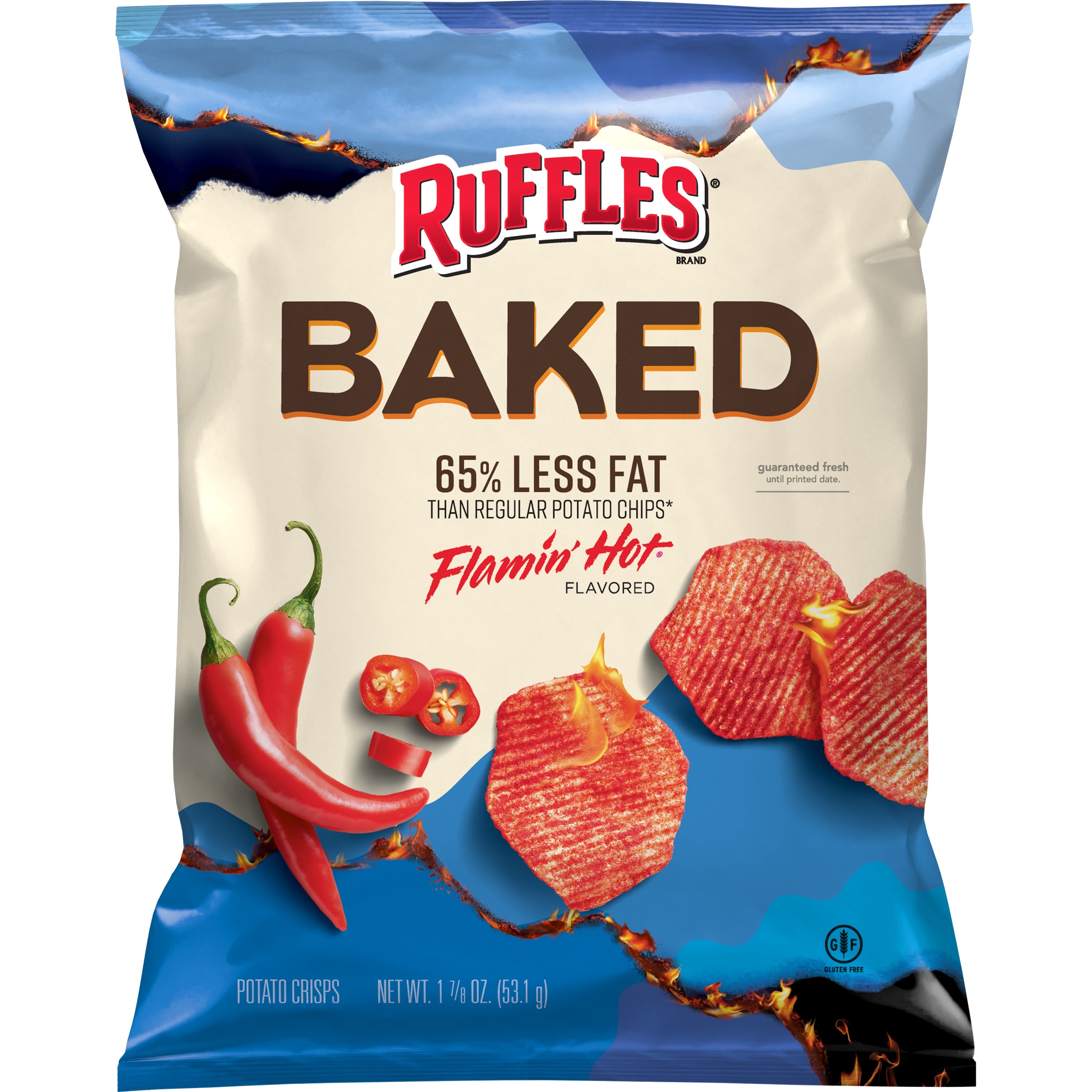 Ruffles, Baked, Flamin Hot Flavored, Potato Crisps - SmartLabel™