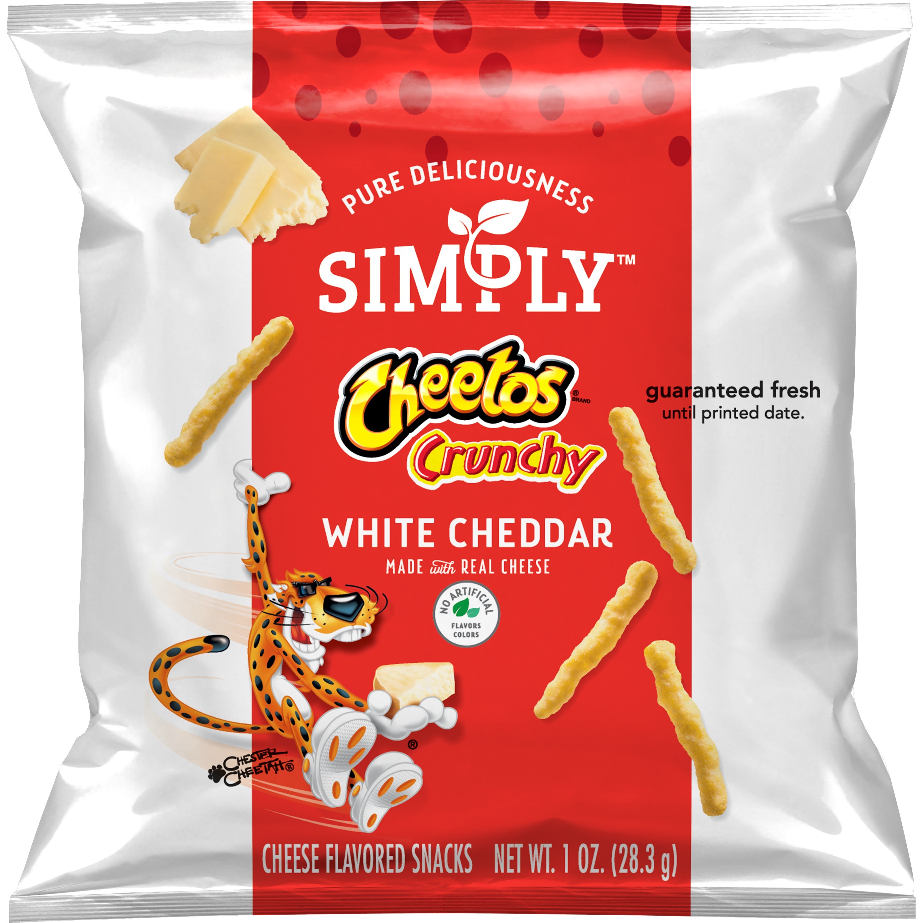 Cheetos, Simply, Crunchy, White Cheddar, Cheese Flavored Snacks ...