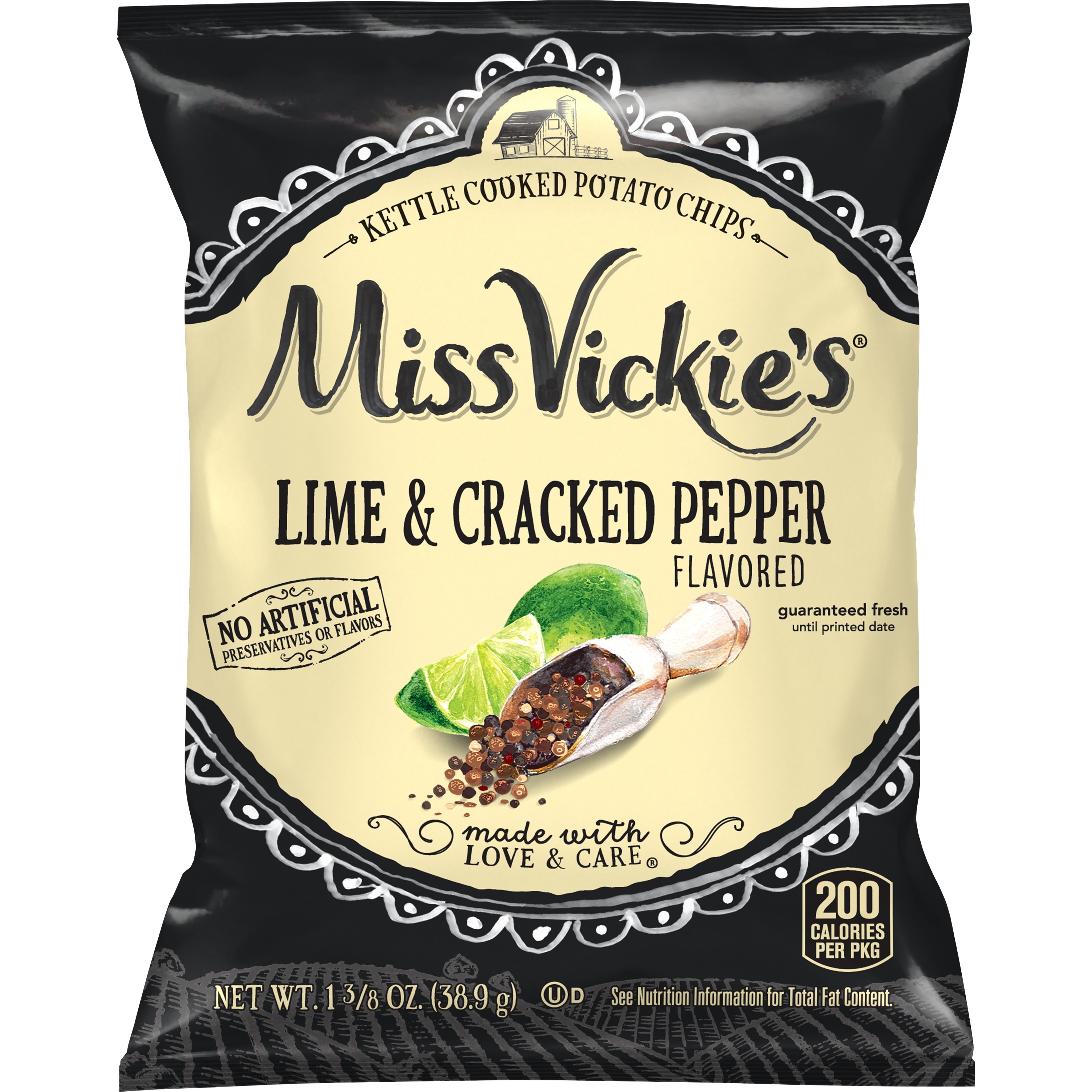 Miss Vickie's, Lime & Cracked Pepper Flavored, Kettle Cooked Potato ...