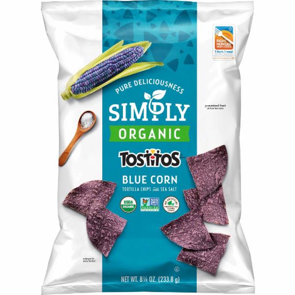 Tostitos Simply Organic Blue Corn Tortilla Chips With Sea Salt