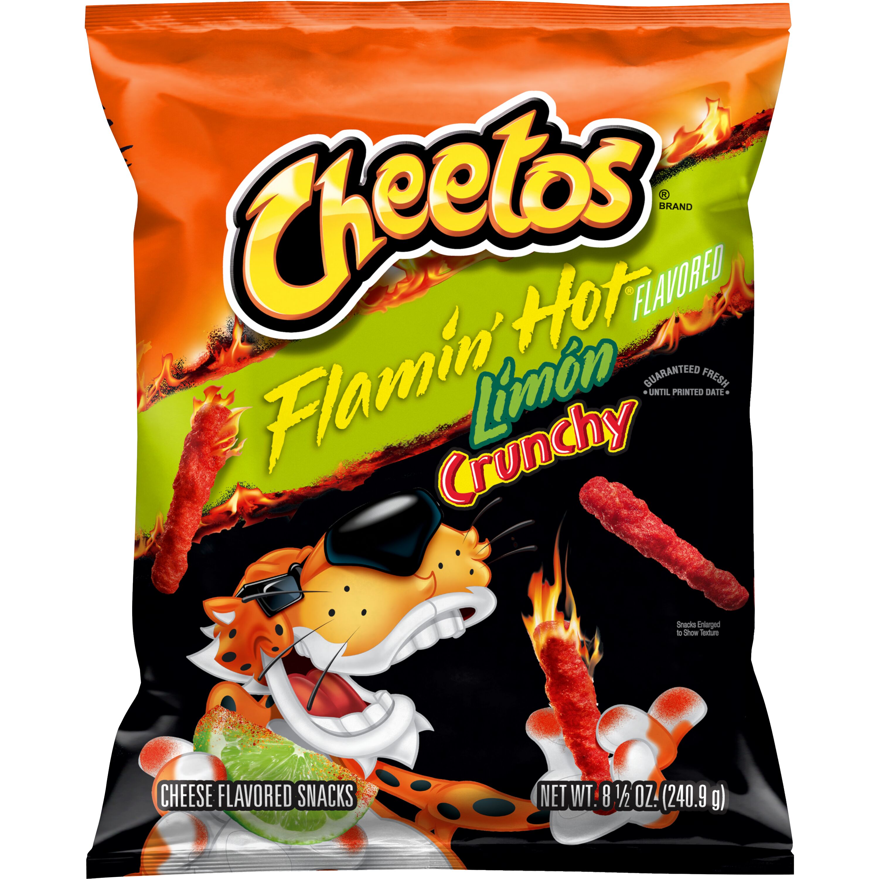 Cheetos, Crunchy, Flamin' Hot Limon Flavored, Cheese Flavored Snacks ...