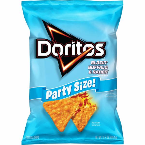 Doritos, Party Size, Blazin' Buffalo & Ranch Flavored, Tortilla Chips ...