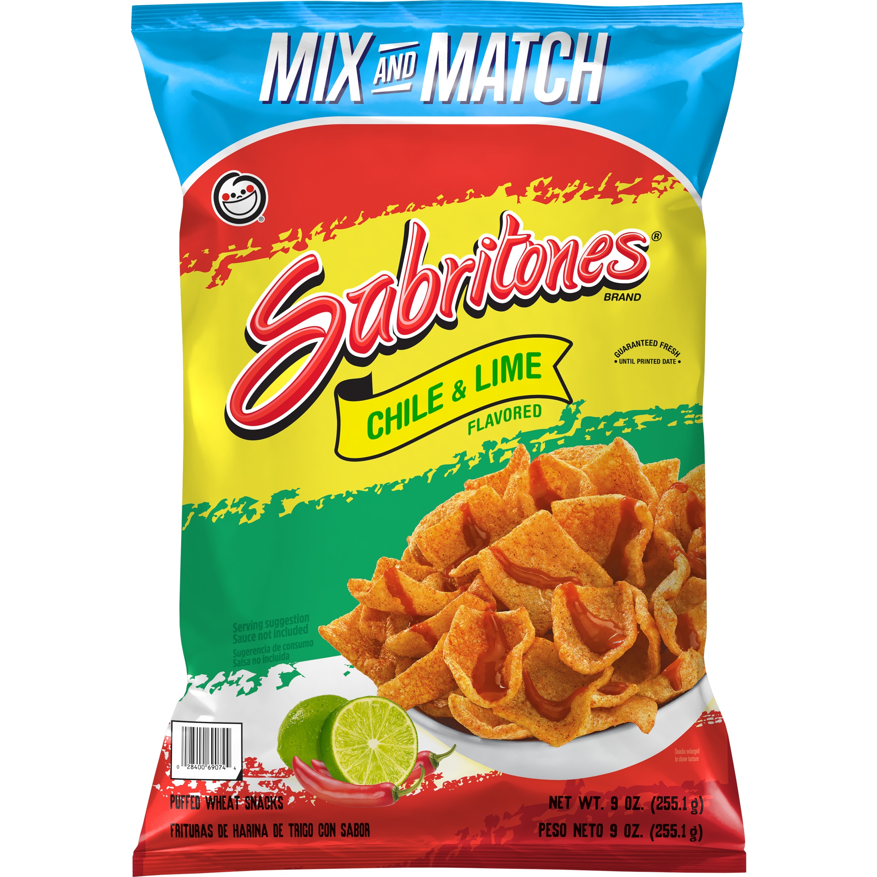 Sabritones, Chile & Lime Flavored, Puffed Wheat Snacks - SmartLabel™