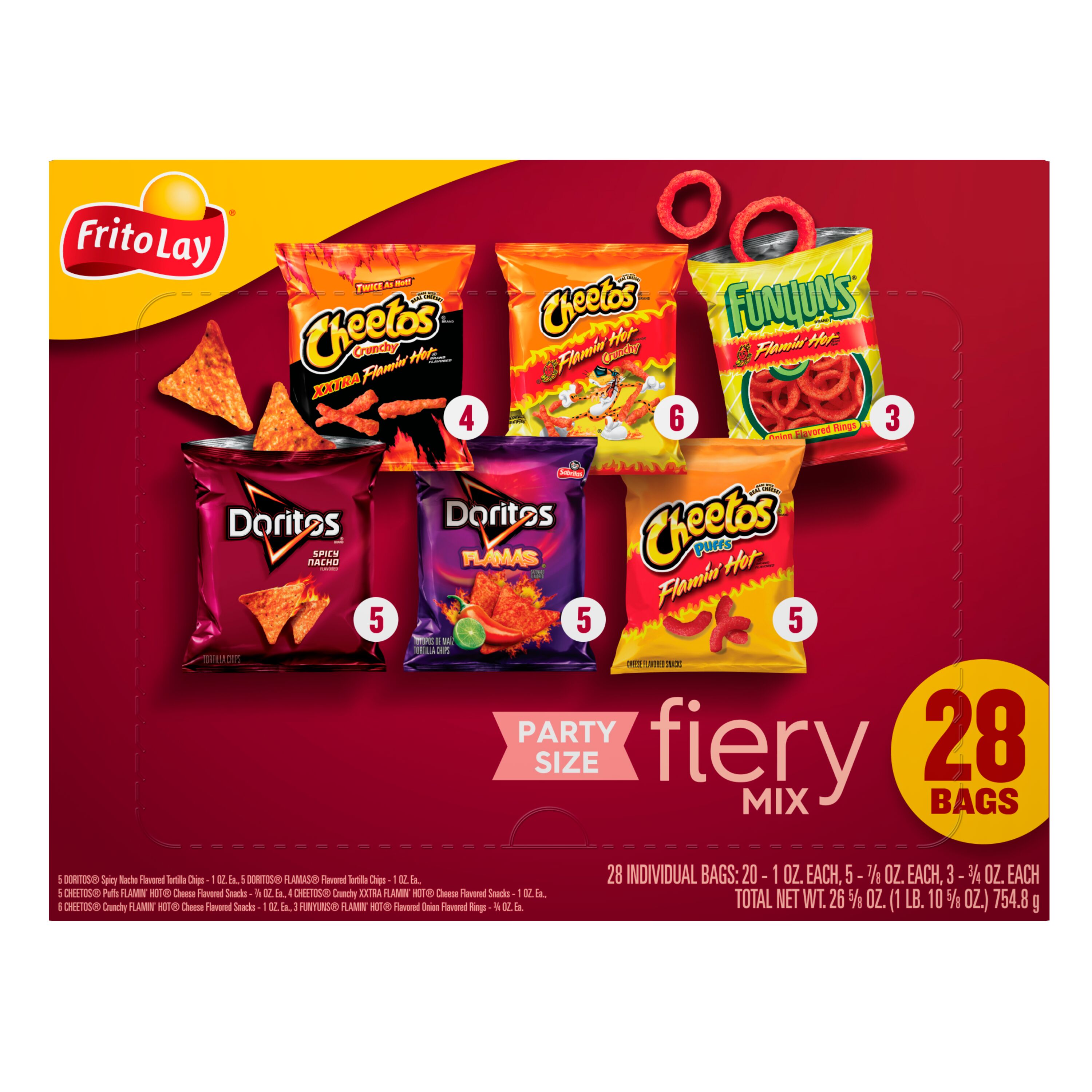 Frito-Lay, Party Size, Fiery Mix, Variety Pack - SmartLabel™