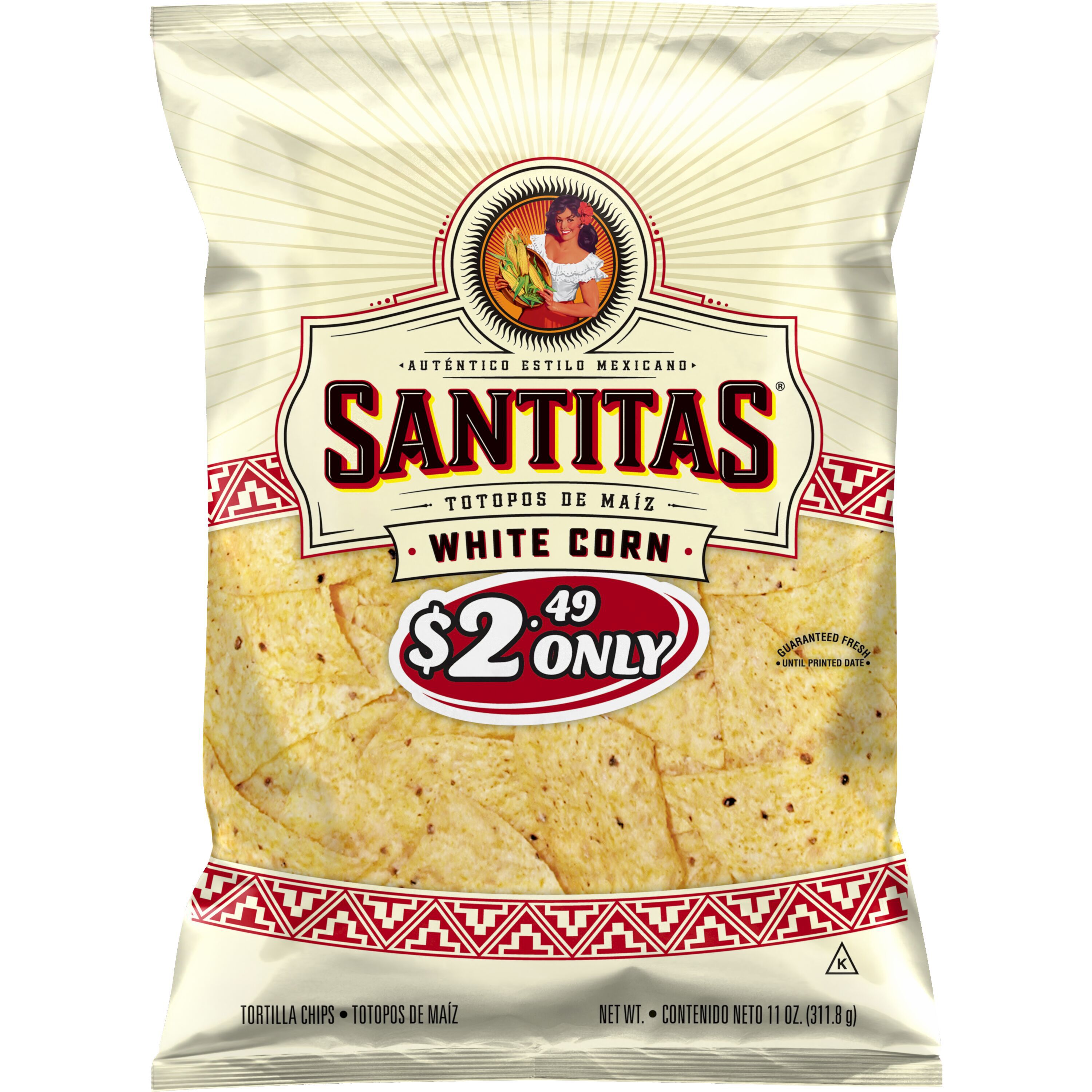 Santitas White Corn Tortilla Chips Smartlabel™ 6645