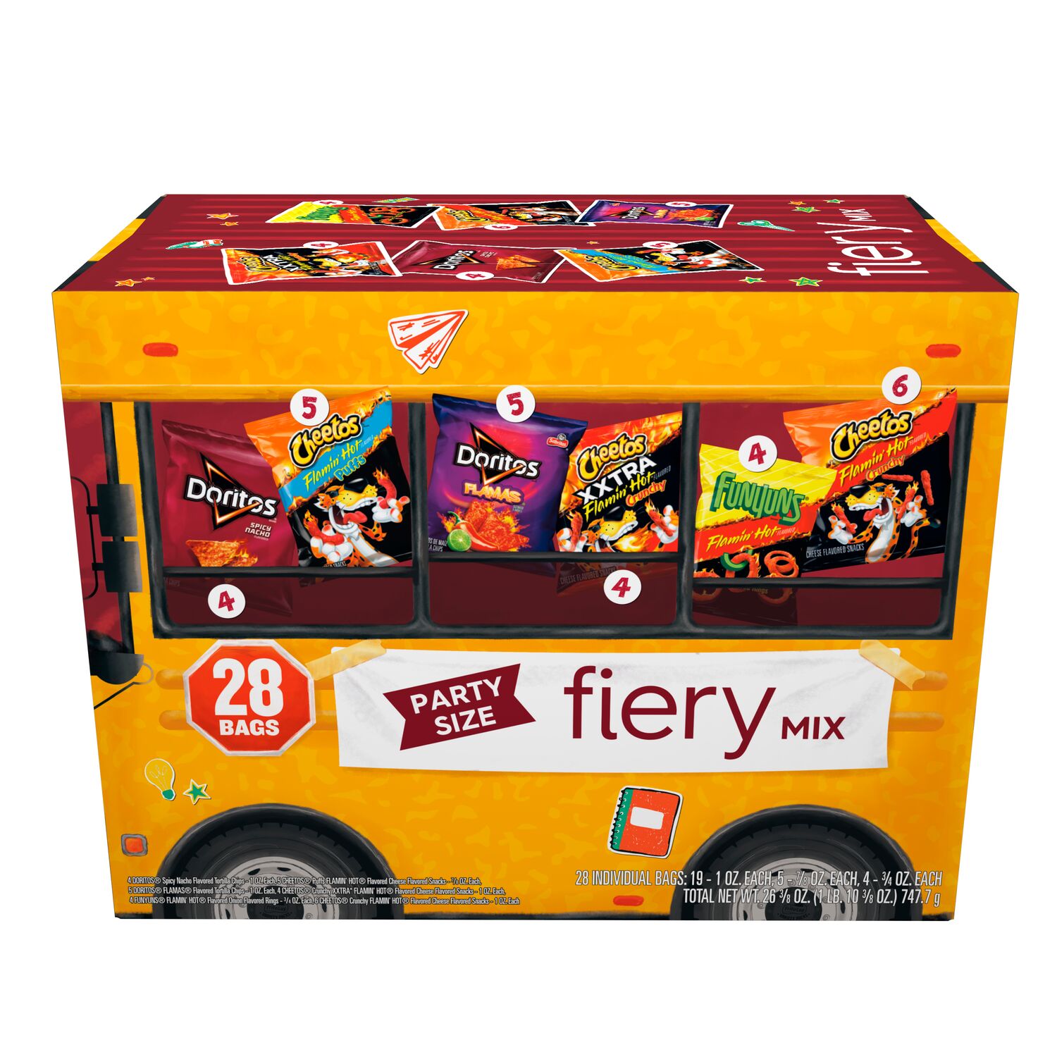 Frito Lay Party Size Fiery Mix Variety Pack Smartlabel™