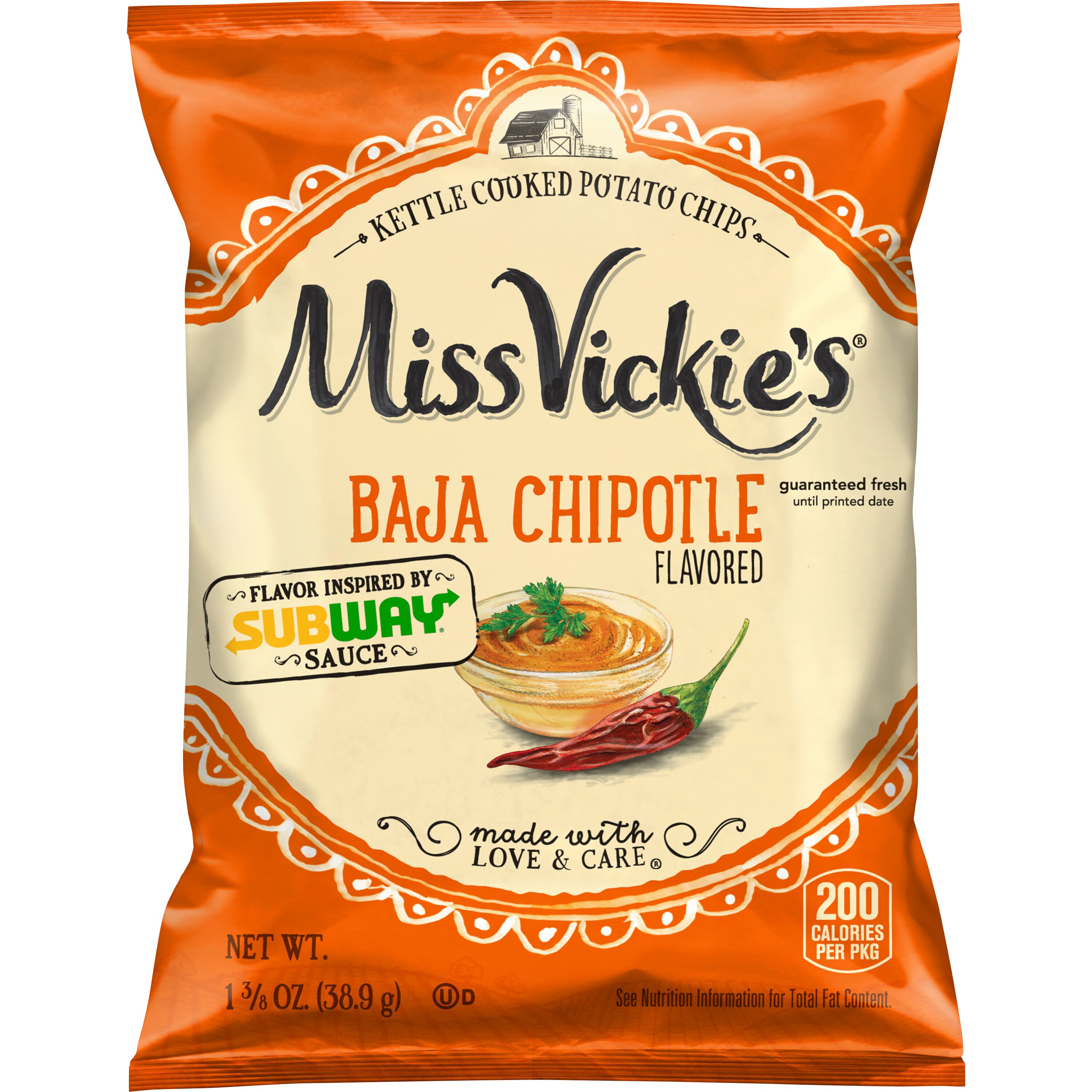 Miss Vickie's, Baja Chipotle Flavored, Kettle Cooked Potato Chips ...