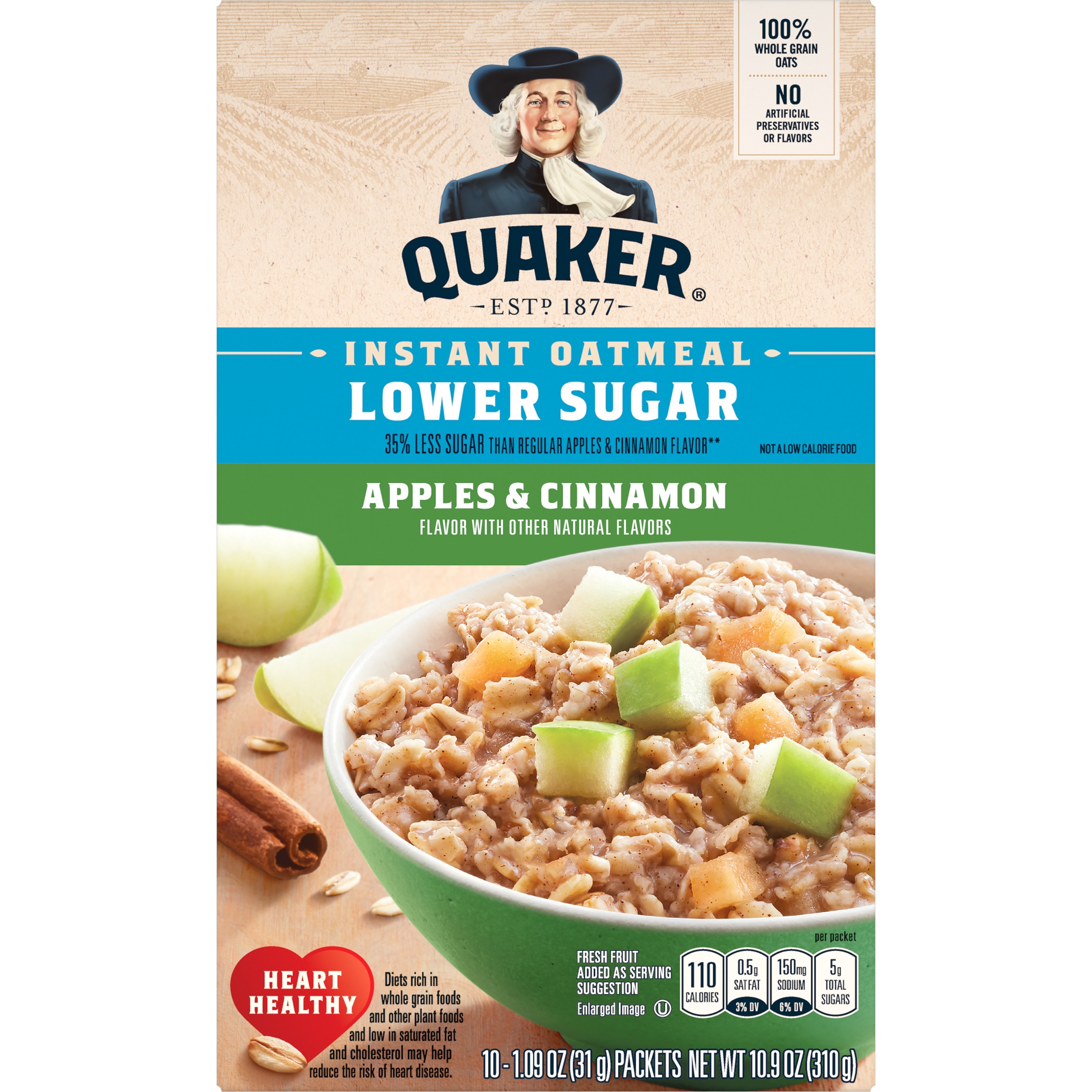 Quaker, Lower Sugar, Instant Oatmeal, Variety Pack - SmartLabel™