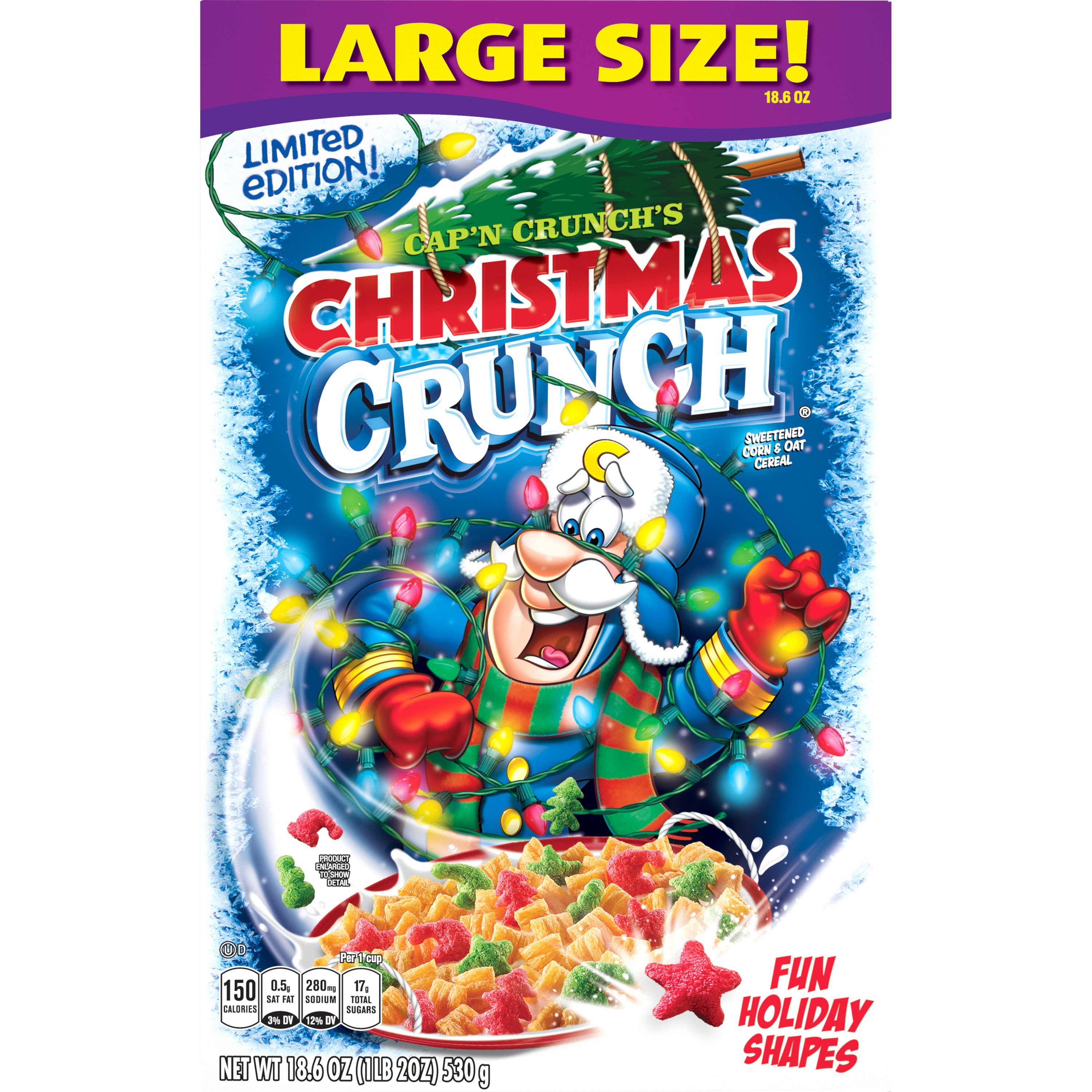 Cap'n Crunch's, Limited Edition, Large Size, Christmas Crunch