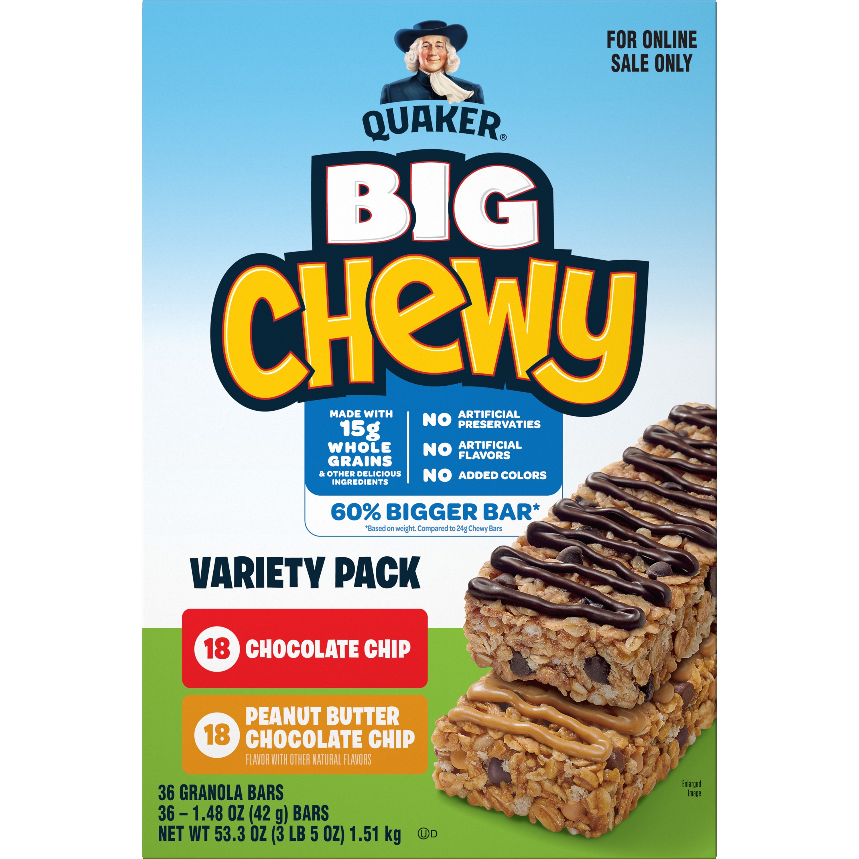 Quaker Big Chewy Granola Bar Variety Pack Smartlabel