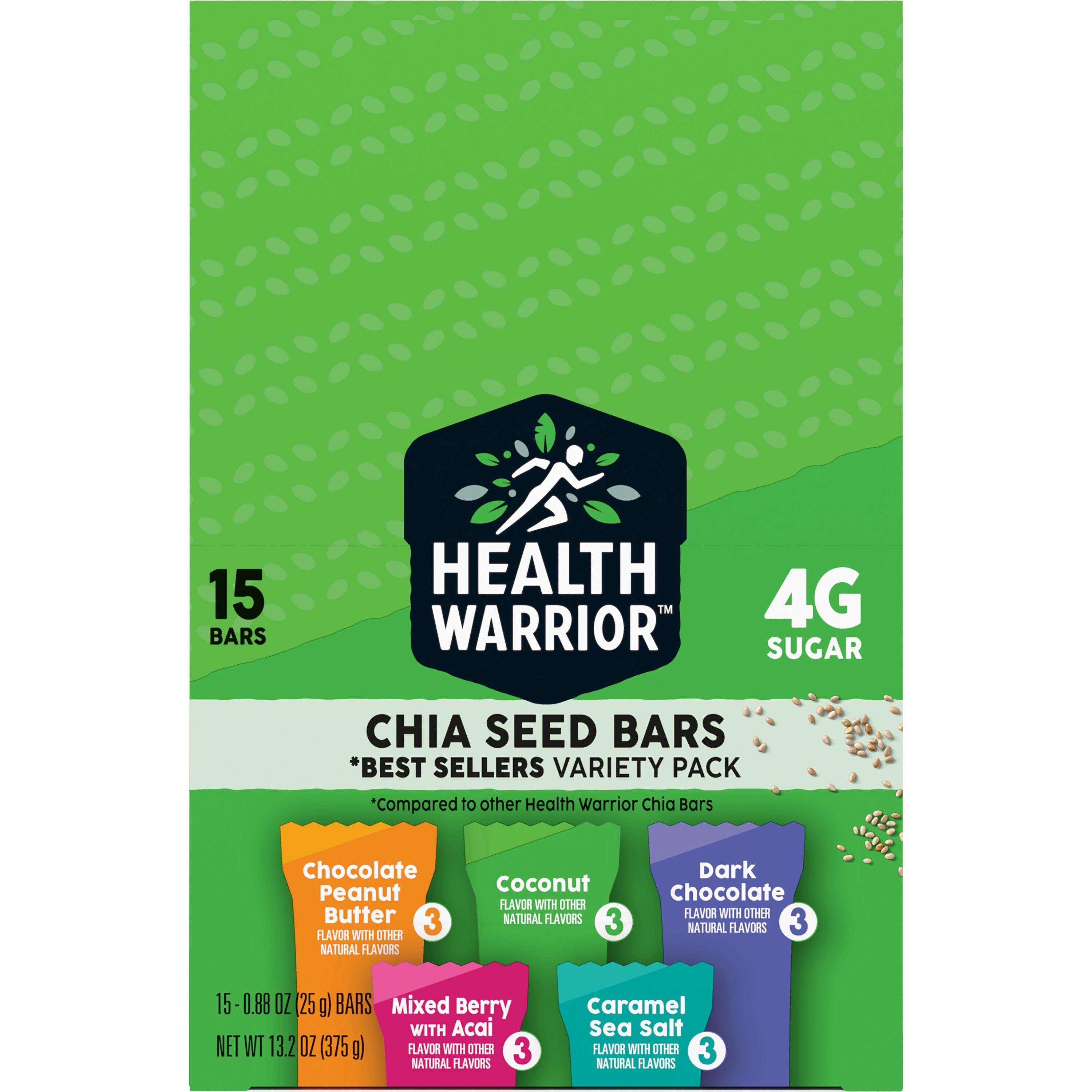 Health Warrior Chia Bars Dark Chocolate 15 Bars