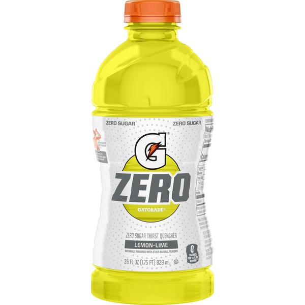 Gatorade, Zero, Lemon-Lime Flavored, Zero Sugar Thirst Quencher ...