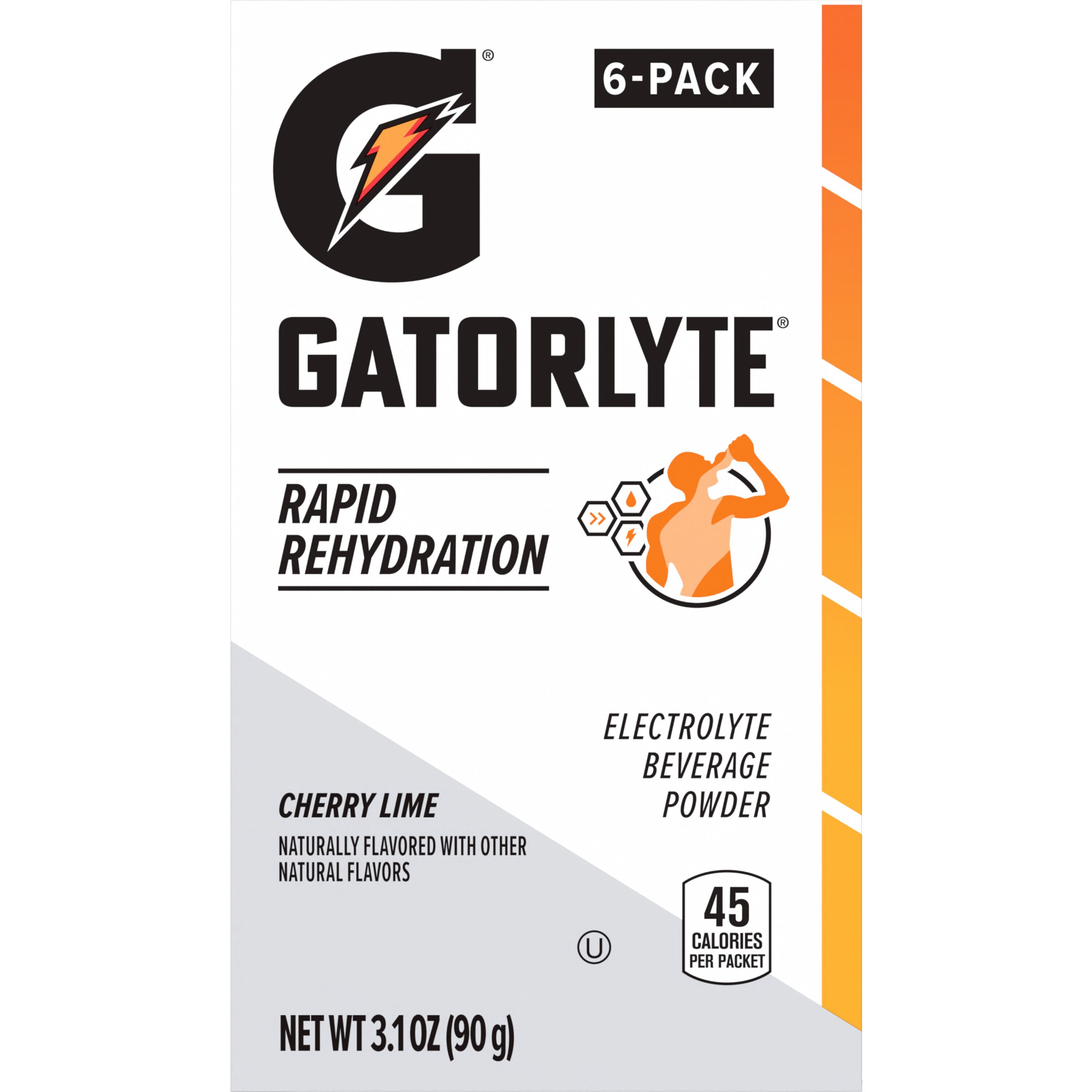 Gatorade Gatorlyte Rapid Rehydration Cherry Lime Flavored Electrolyte Beverage Powder 3919