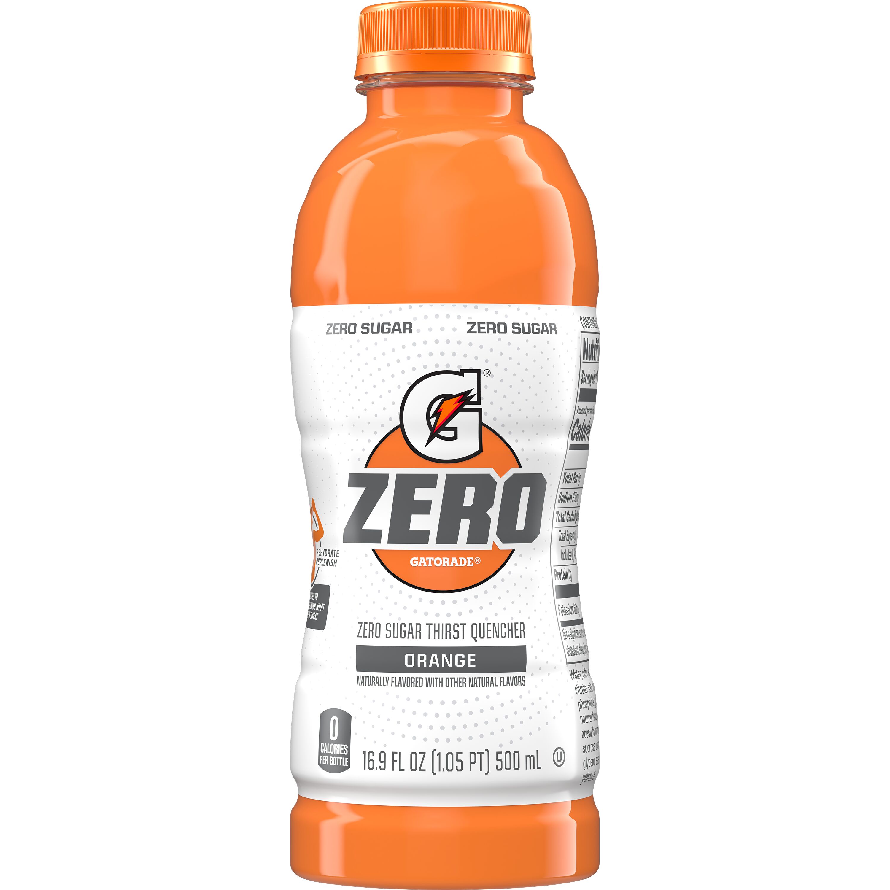 Gatorade, Zero, Orange Flavored, Zero Sugar Thirst Quencher - SmartLabel™