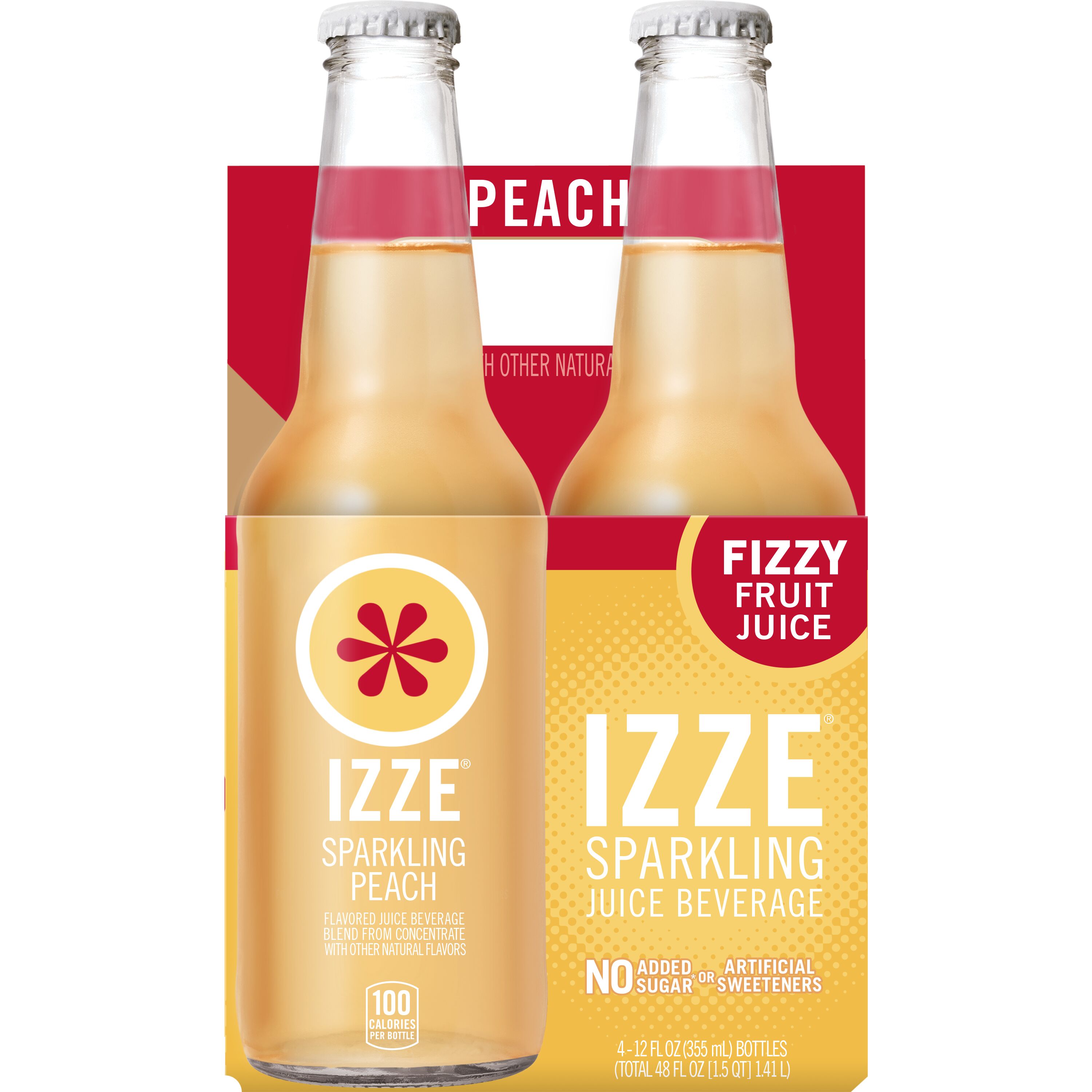 Izze Peach Flavored Sparkling Juice Beverage Smartlabel™ 5554