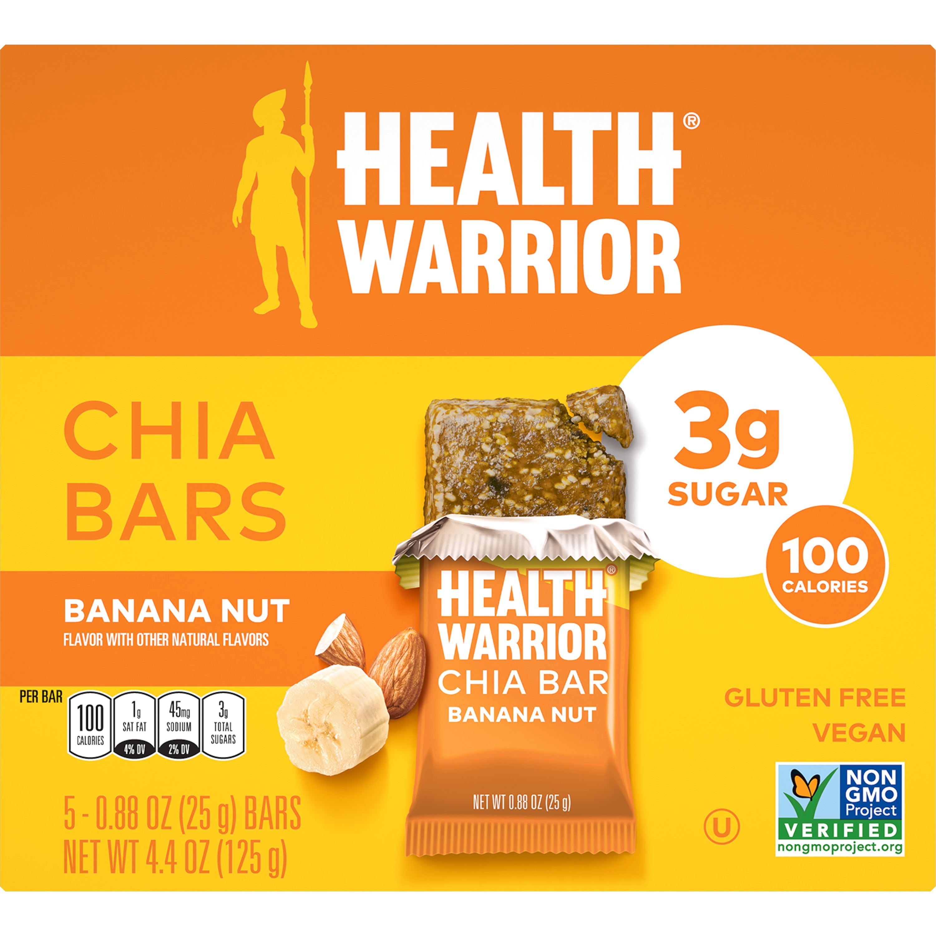 Health Warrior, Banana Nut Flavor, Chia Bar - SmartLabel™